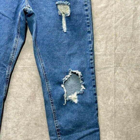 Refuge Denim Mom Jeans Distressed High Waist Blue | Size 7 - Picture 5 of 11